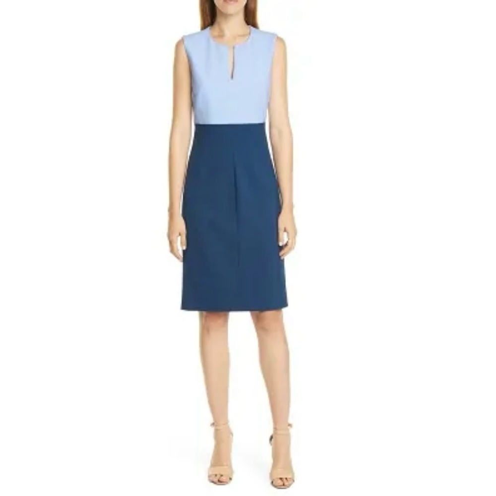 Hugo Boss Elegant Blue and Light Blue Dress